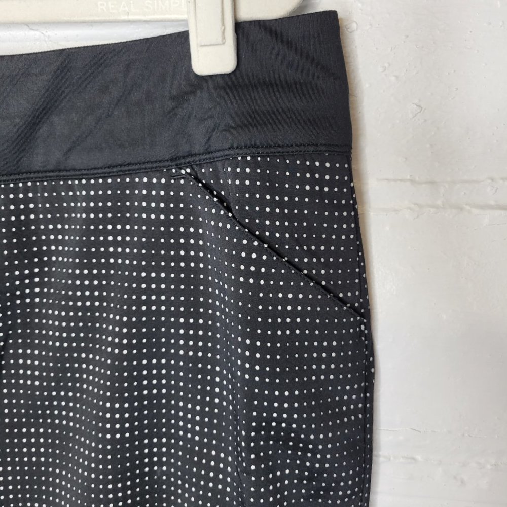 Adidas Women's Large Skort Black White Polka Dot - Picture 4 of 7